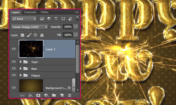 Glittering Gold Effect image