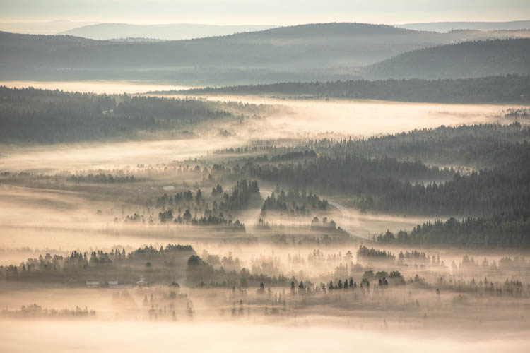 Early morning hues. Location: Iso-Syˆte, Finland. 2015.