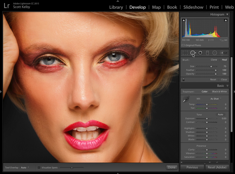 portrait retouching in lightroom