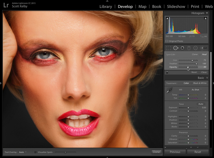 portrait retouching in lightroom