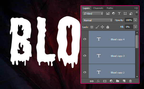 Bloody Text Effect